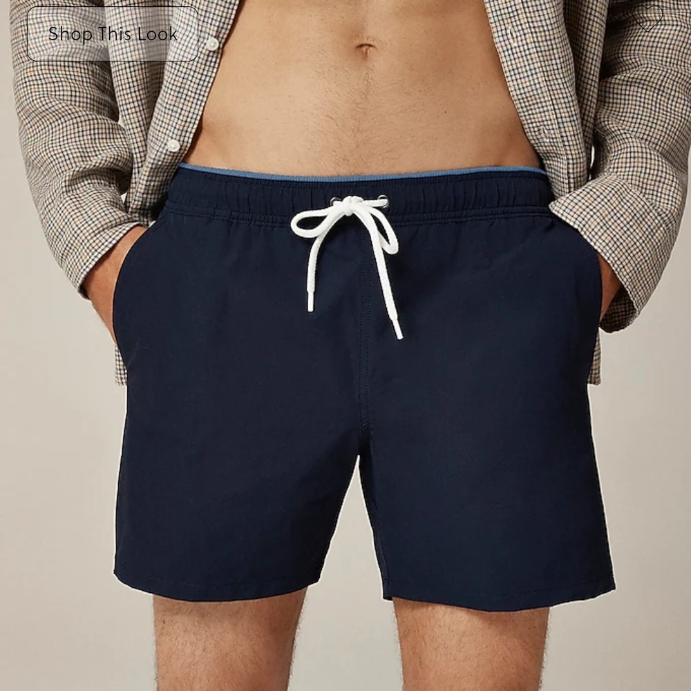 J.CREW Men's Navy Swim Shorts SZ M